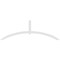 Ekena Millwork Archdale Architectural Grade PVC Gable Bracket, 108"W x 36"H x 2"D x 4"F, 8/12 Pitch GBP108X36X0204ARC00 - alternate 3